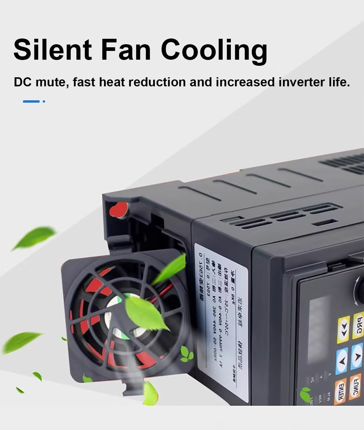 1/2HP 0.4kW Three Phase VFD, 380V Three Phase to 3 Phase VFD1.5A Variable Frequency Drive Inverter for 3-Phase AC Motor Speed Controls 