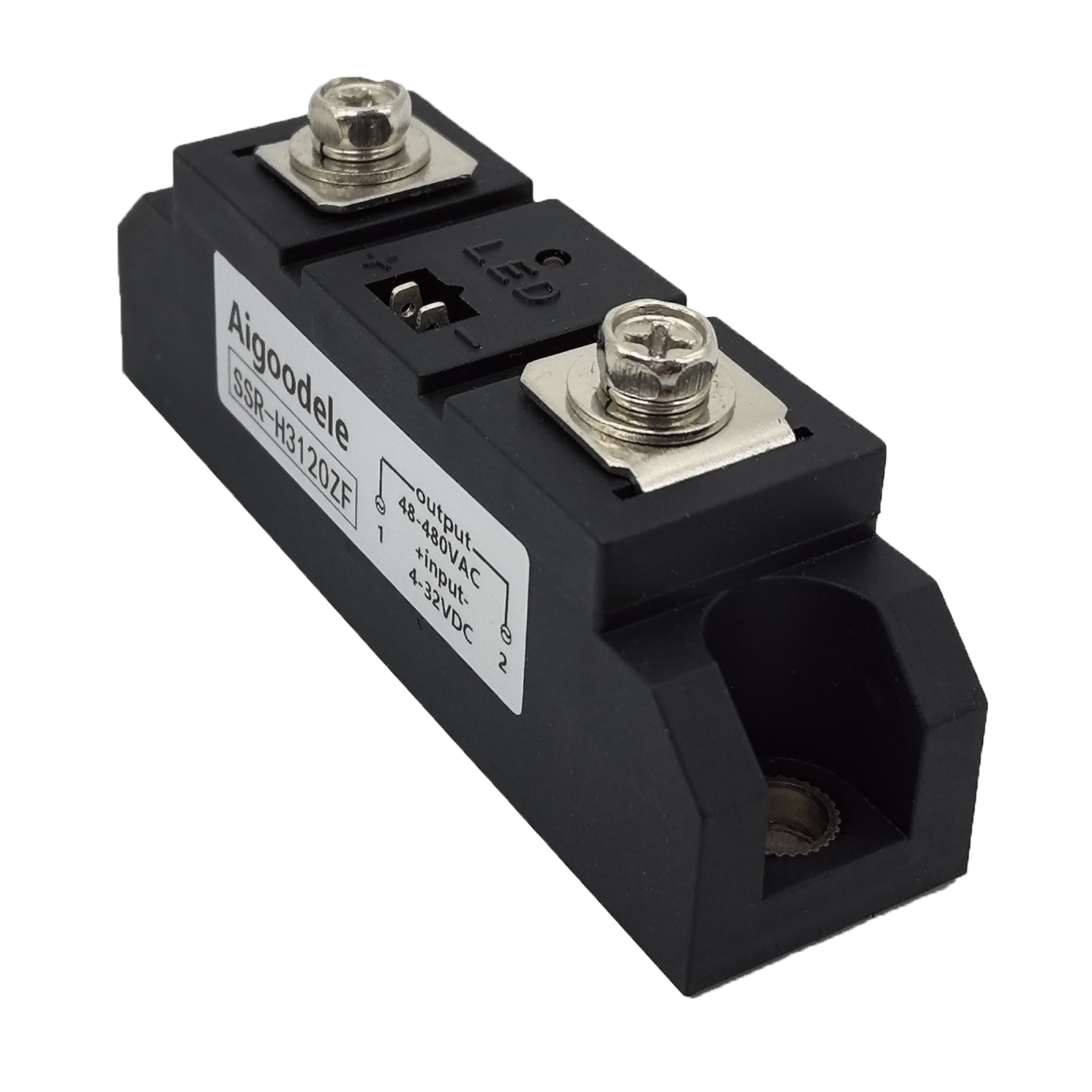 100A Industrial SSR Output Single Phase SSR Solid State Relay 100A 3-32V DC to 24-480V AC H3100ZF 