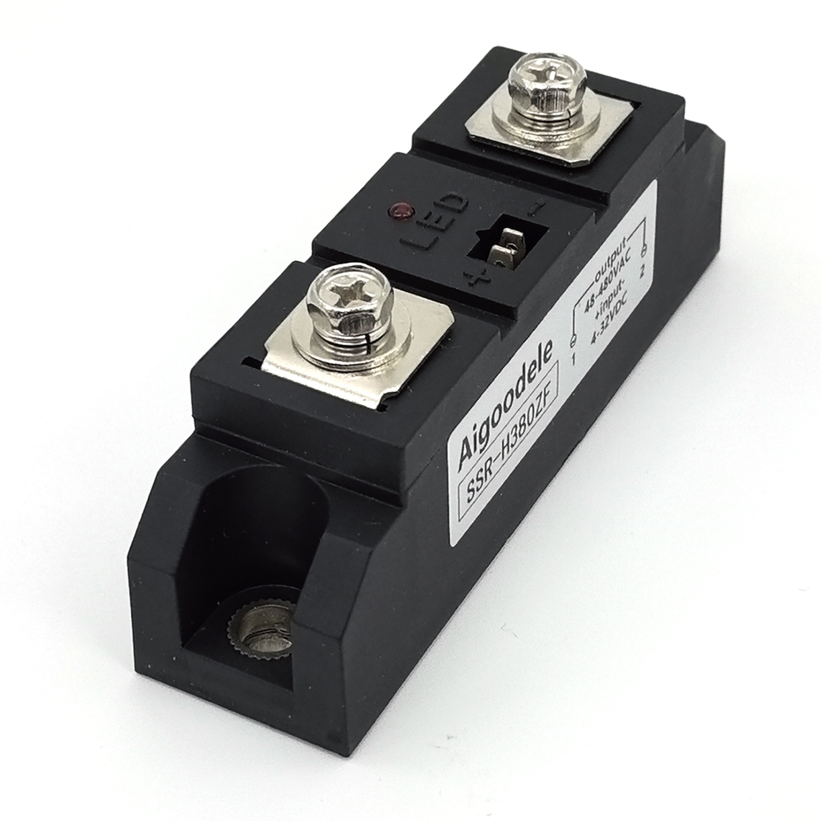 AC 380V 80A 3 Phase Solid State Relay, H380ZF DC to AC Input 3-32V DC Output 480VAC, Enhanced Controlling Solid State Relay Module 