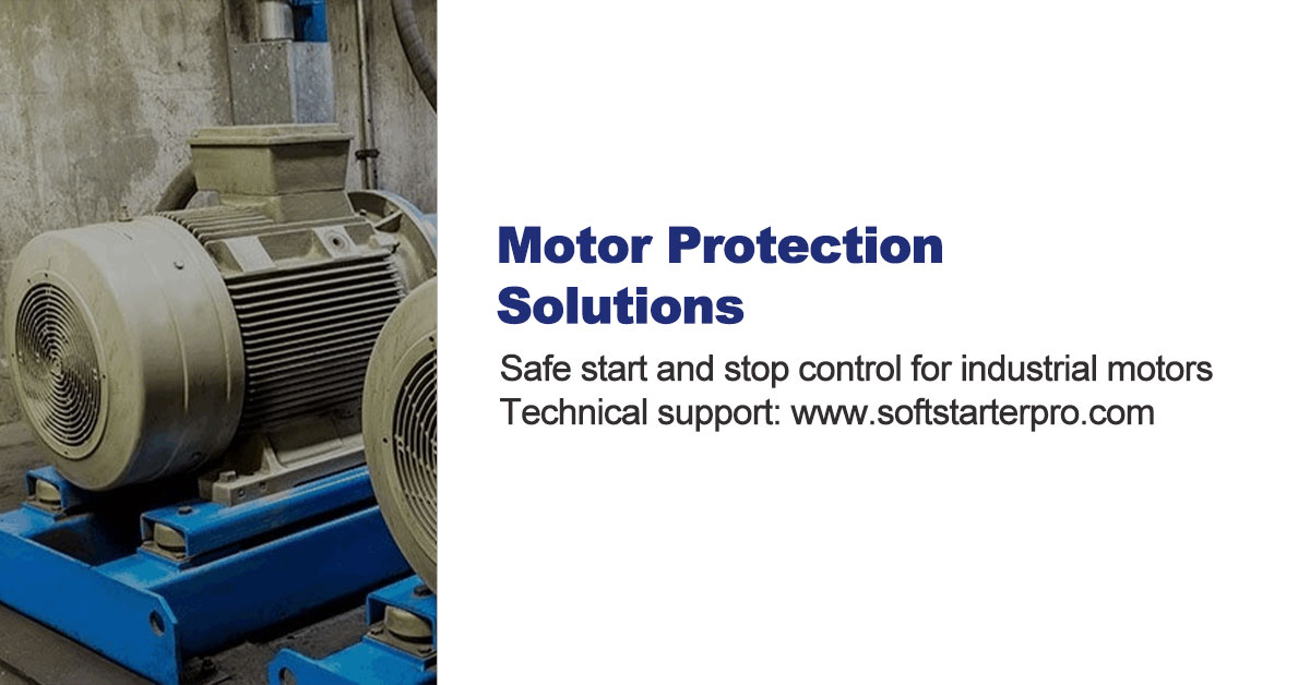 Motor protection solution providing safe start and stop control for industrial motors