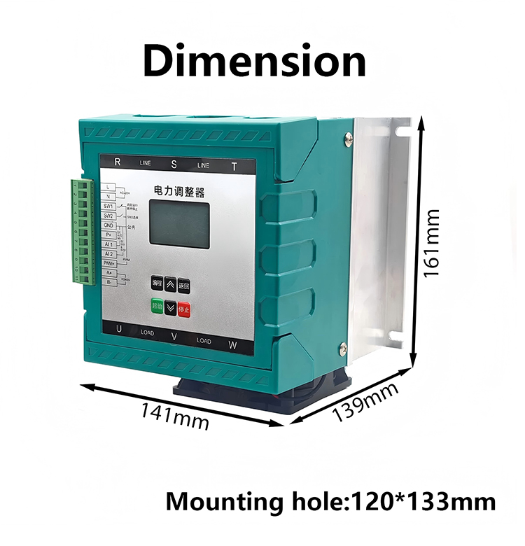 3 Phase SCR Power Controller 50kw, 380V 75A Thyristor Regulator with 4-20mA 0-10V Control TG20 Series