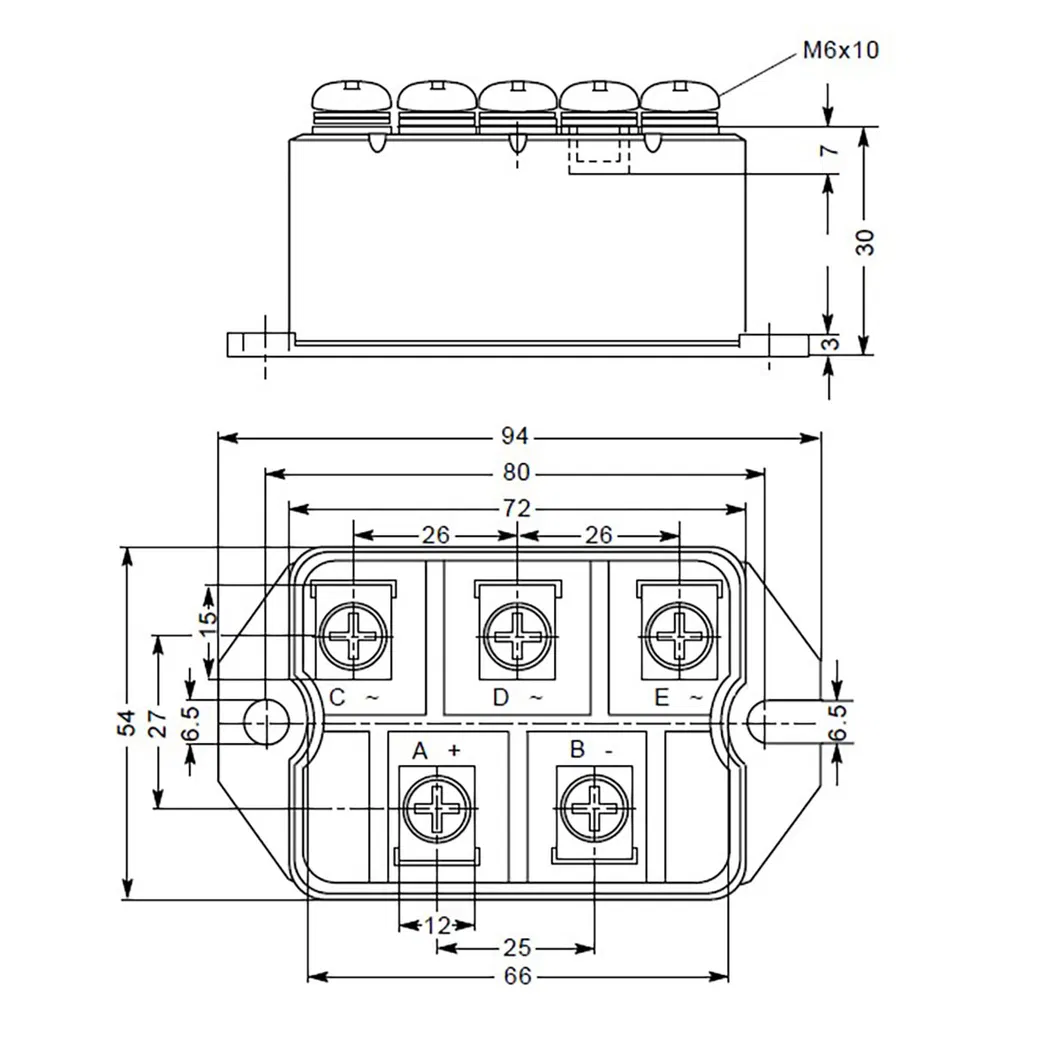Vuo200A Power Module Three Phase Silicon Bridge Rectifier 200A for Welding Machine or Inverter