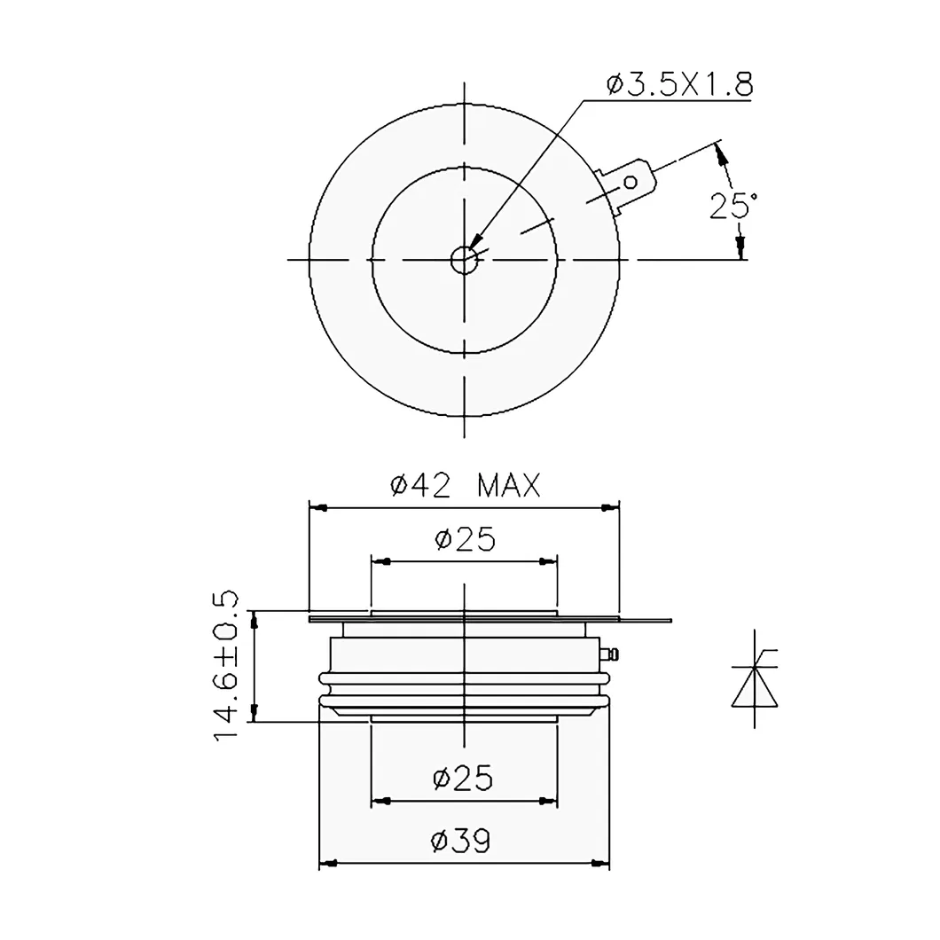 Aigoodele-Y30kke Fast Switching Thyristor, Replacement for Y30kke Techsem, Ideal for Fast Switching Thyristor Applications