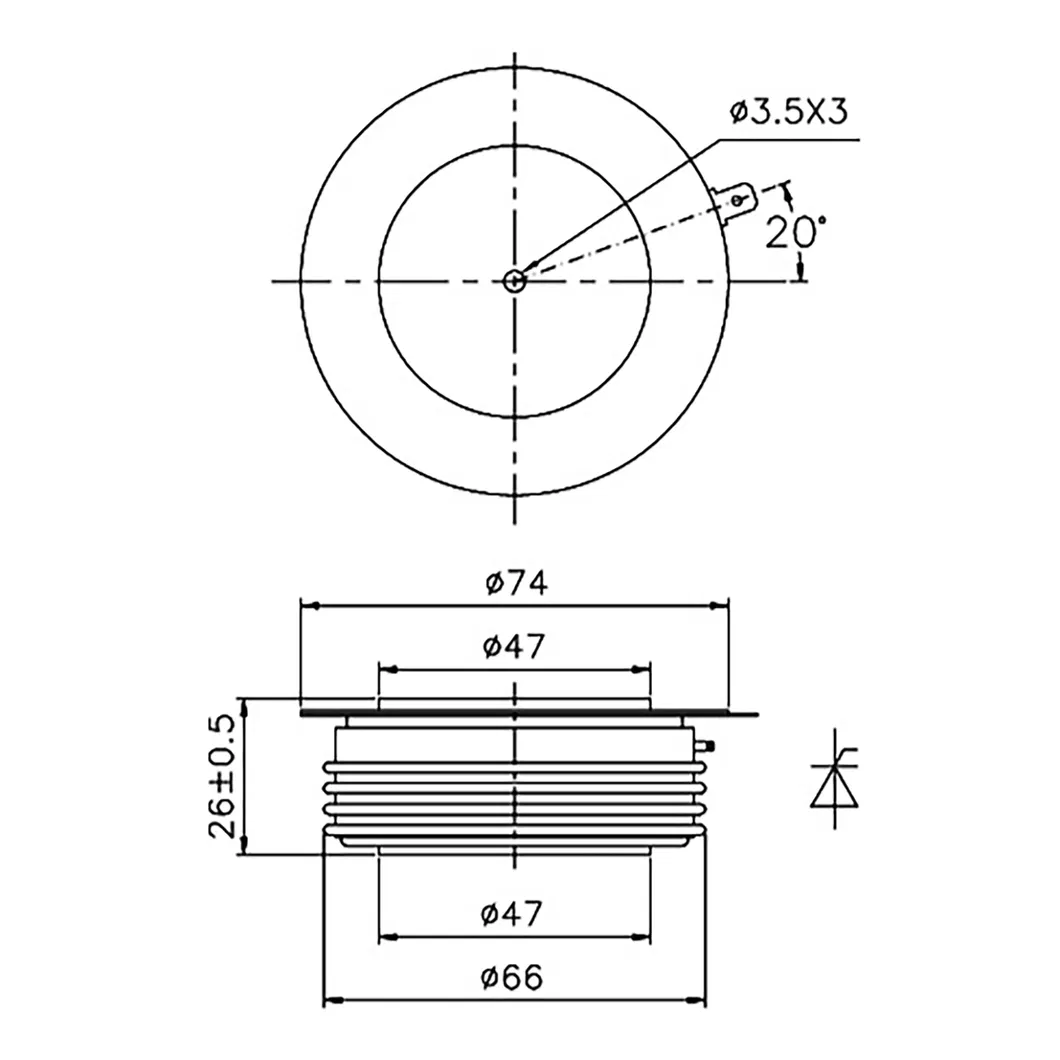 Aigoodele-Y50kke Fast Switching Thyristor, Replacement for Y50kke Techsem, Best for Fast Turn off Thyristor Use