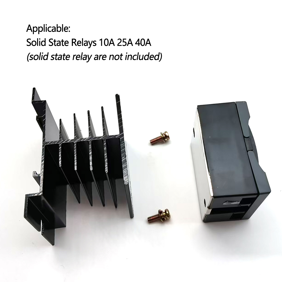 Single Phase Solid State Relay Heat Sink, Aluminum Heatsink for SSR 25A 40A, Efficient Heat Dissipation