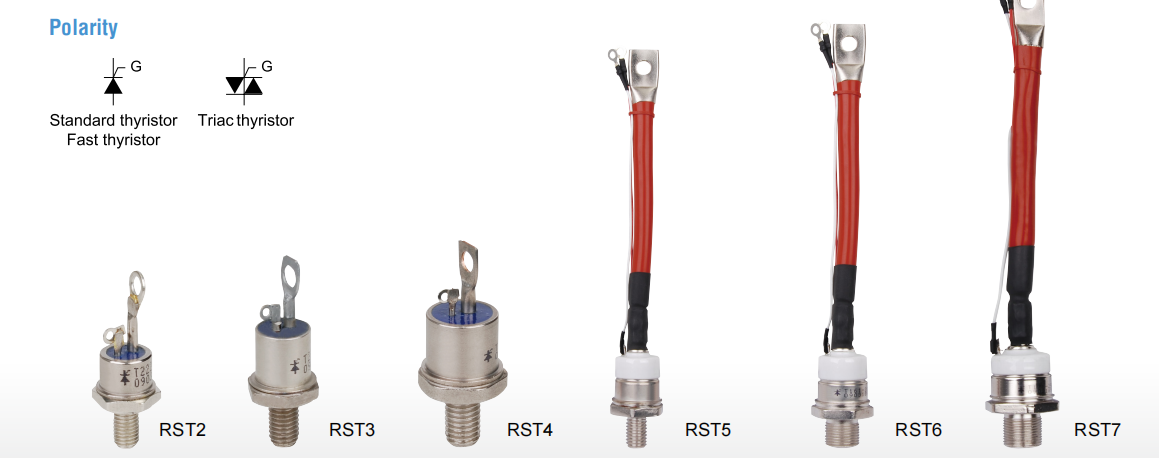 Aigoodele Russia Type Stud Mounted Thyristor - Standard and Fast Switching Power Semiconductor with Ceramic and Glass-Metal Package for Industrial Applications