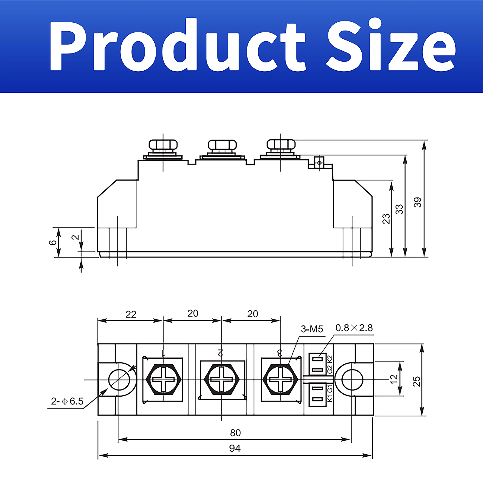 110A 1600V MTC110-16 Thyristor Module | Silicon Power Controller 