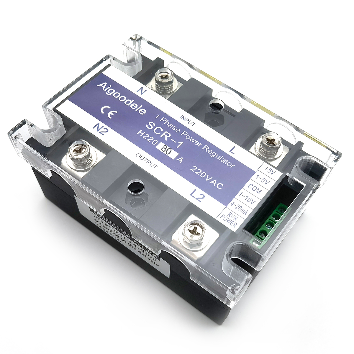 SCR-1 80A 220V Single-Phase Fully Isolated Thyristor Power Controller