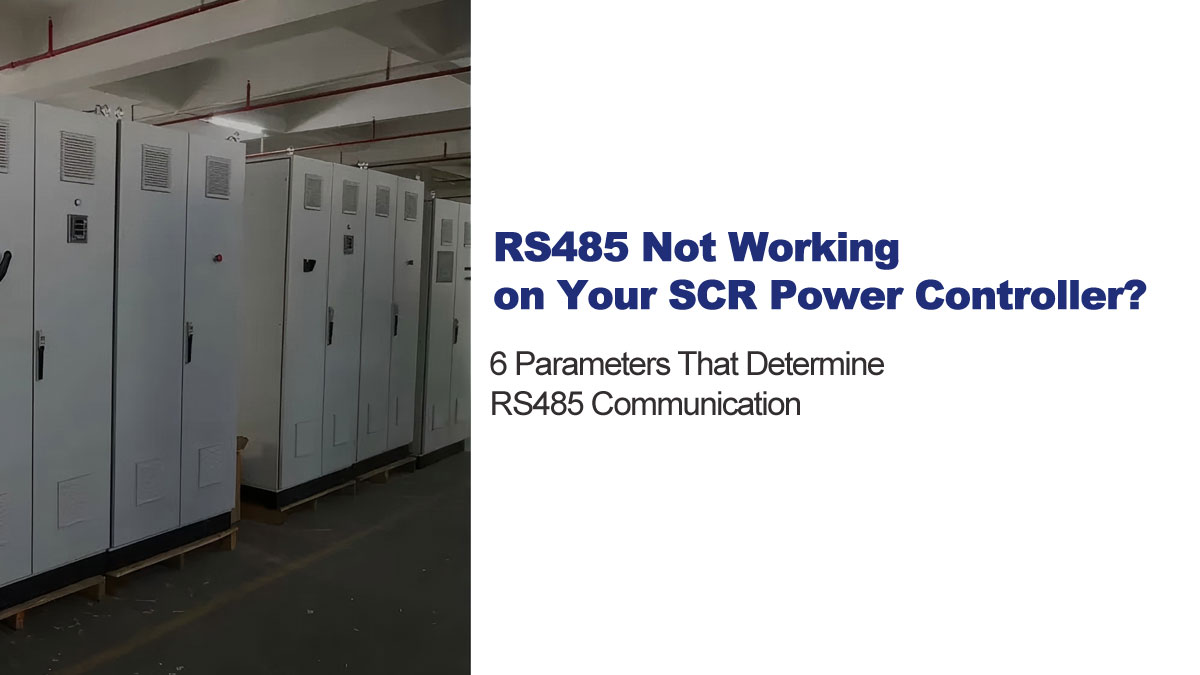 Industrial SCR power controller cabinet with RS485 communication interface for remote monitoring and control