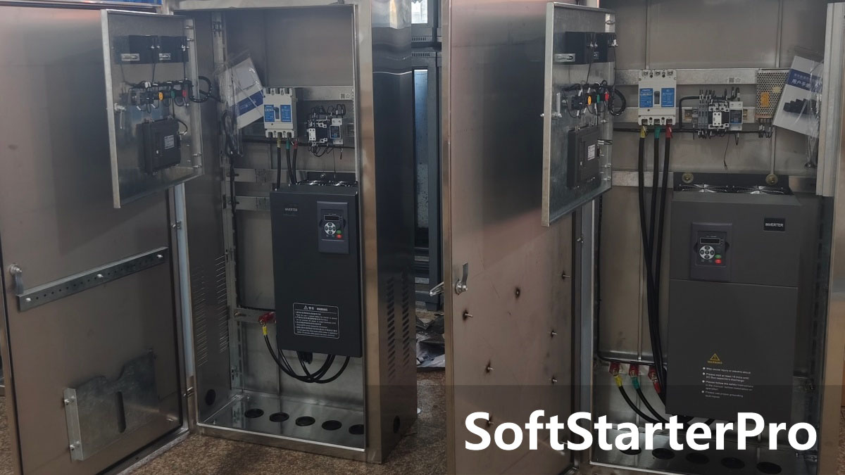 VFD control panel for pump motor speed control and energy saving