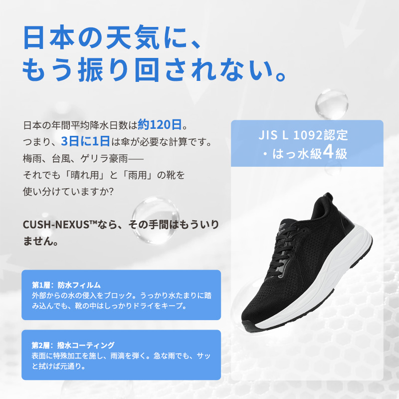 【NEW ARRIVAL  4/15 (水) 発壳開始】軽量クッションレースアップシューズ、通勤と初級ランニングに適合 CUSH-NEXUS 2 