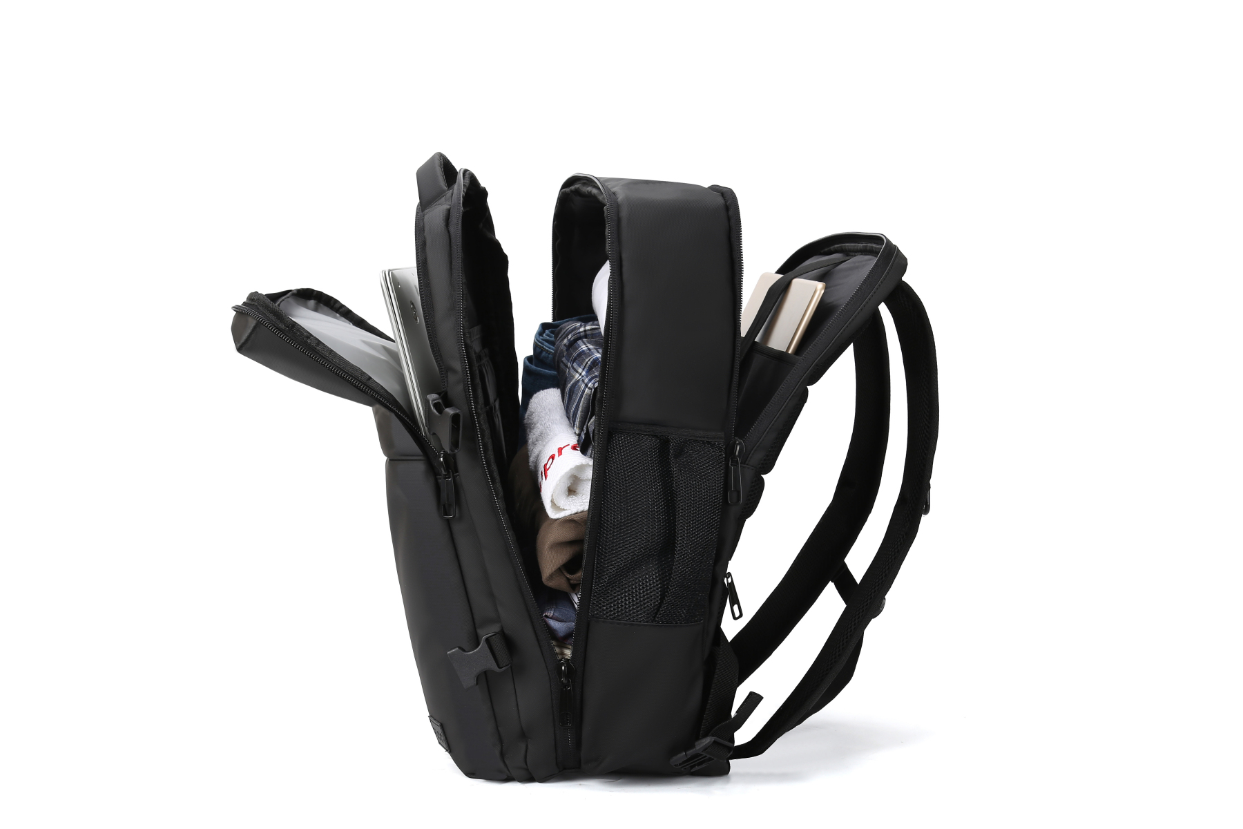 カジュアル ギフト クリスマス バックパック 通学 通勤 旅行用 背面ファスナー サイドポケット ショルダーベルト 撥水 15.6インチ ポケット 多い リュックサック 大きめ 軽量 おしゃれ