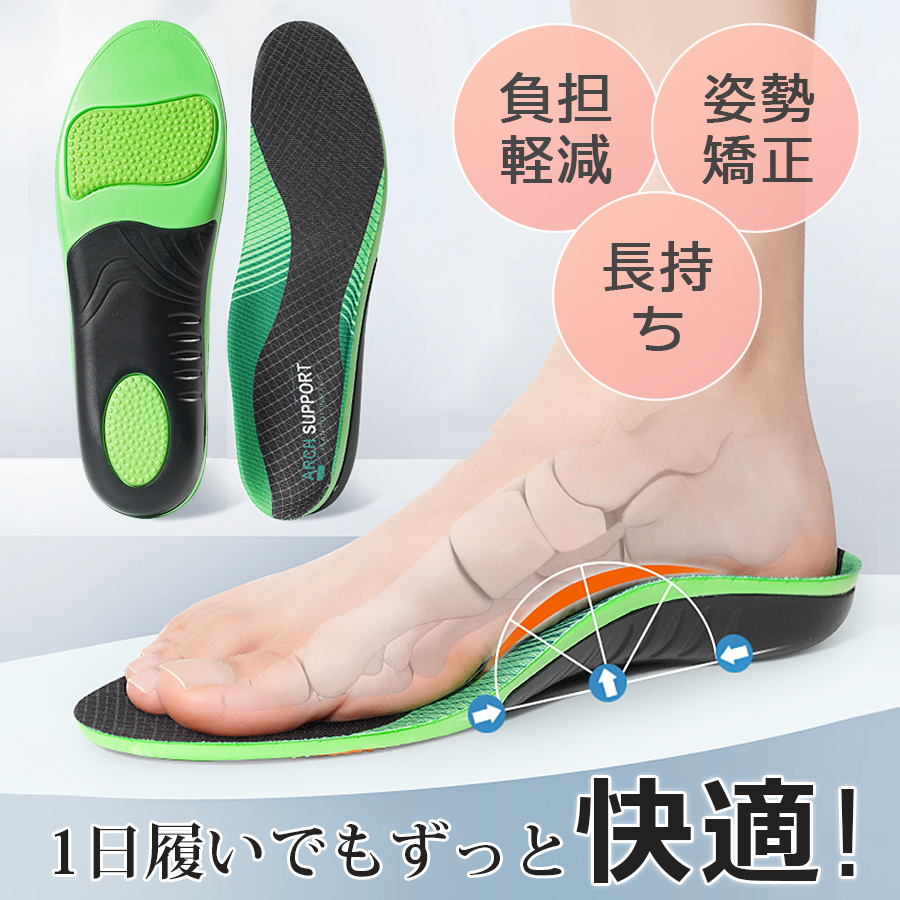 インソール スポーツ 衝撃吸収 土踏まず 3D ゲルクッション アーチ ジェルクッション メンズ レディース 中敷き かかと 立ち仕事 スニーカー xd03