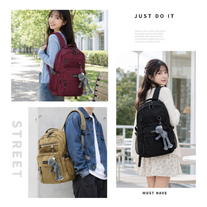 ★新入学応援！★可愛いキーホルダー付き★ リュック レディース リュックサック バックパック メンズ 男女兼用 ナイロン 大容量 6921