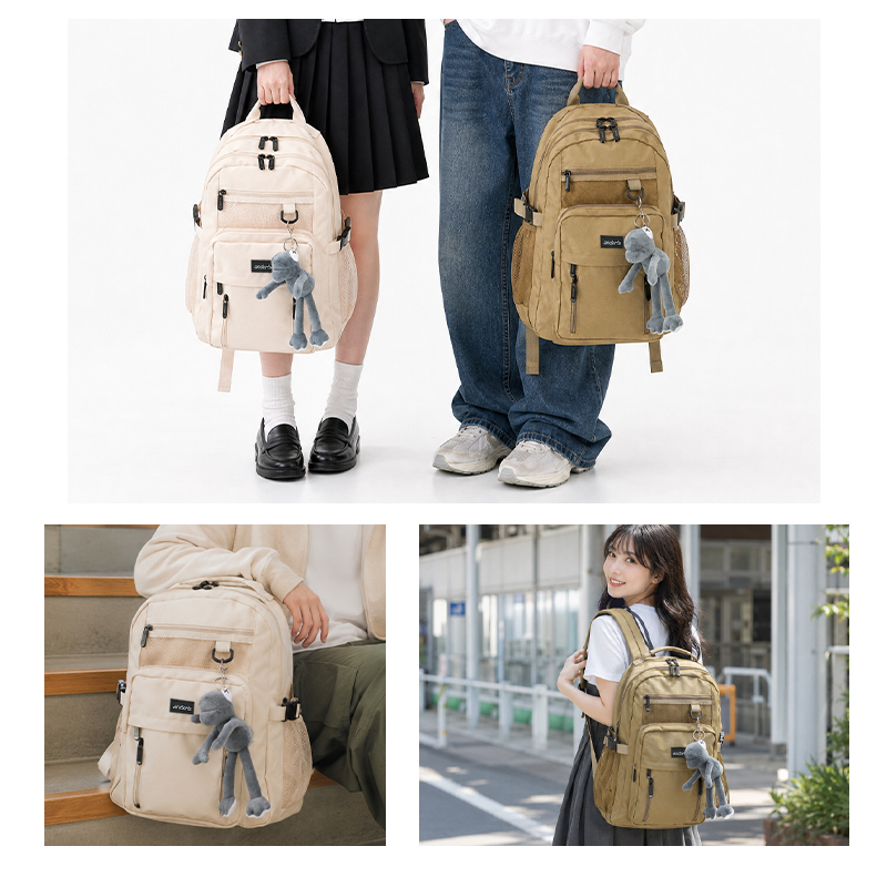★新入学応援！★可愛いキーホルダー付き★ リュック レディース リュックサック バックパック メンズ 男女兼用 ナイロン 大容量 6921