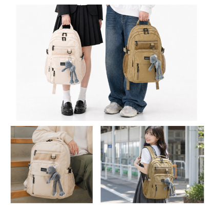 ★新入学応援！★可愛いキーホルダー付き★ リュック レディース リュックサック バックパック メンズ 男女兼用 ナイロン 大容量 6921