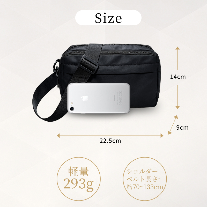 【エコ素材｜爆安せール3,320円】ショルダーバッグ メンズ 大容量 撥水 ナイロン 斜めがけ 軽量 コンパクト 通勤 通学 kb05
