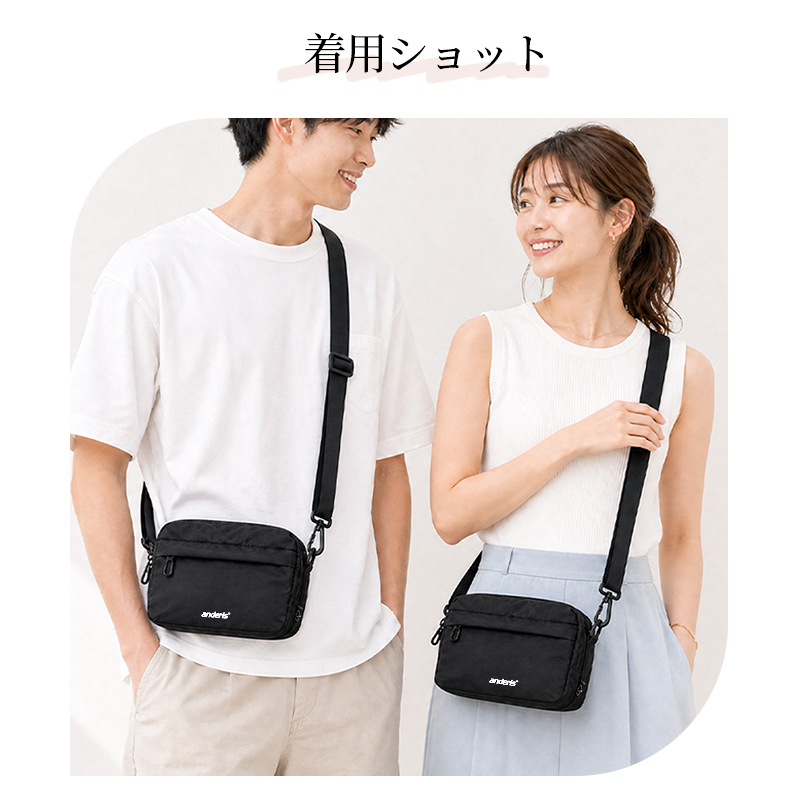 【エコ素材｜爆安せール3,320円】ショルダーバッグ メンズ 大容量 撥水 ナイロン 斜めがけ 軽量 コンパクト 通勤 通学 kb05