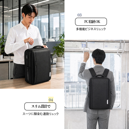 ビジネスリュック 完全防水 大容量 軽量 充電 15.6インチ 防水 ノートpc 30l usbポート 出張 旅行 機内持ち込みサイズ 1895
