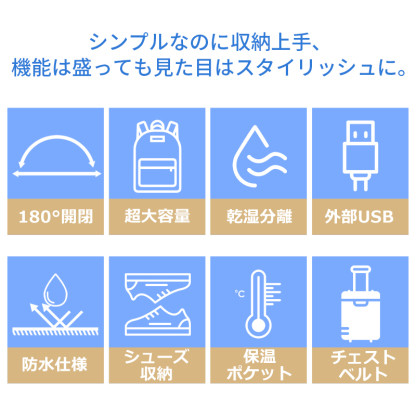 カジュアル ギフト バックパック 通学 通勤 旅行用 背面ファスナー サイドポケット ショルダーベルト 撥水 ポケット 多い リュックサック 大きめ 軽量 6690
