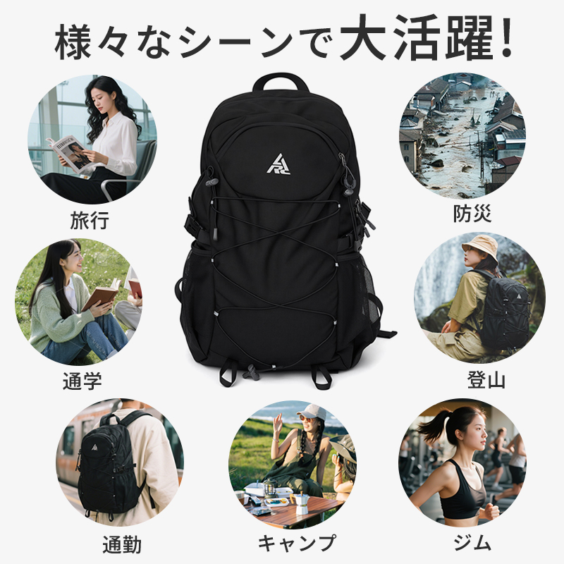 【35L大容量】 リュック メンズ レディース 通学 女子 リュックサック 大容量 軽量 撥水 通勤 通学 バッグ 多機能  631