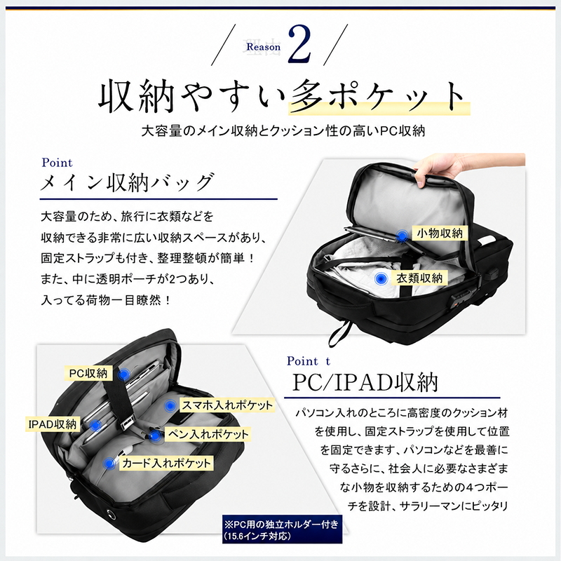 ビジネスリュック 完全防水 大容量 軽量 充電 15.6インチ 防水 ノートpc 30l usbポート 出張 旅行 機内持ち込みサイズ 1895