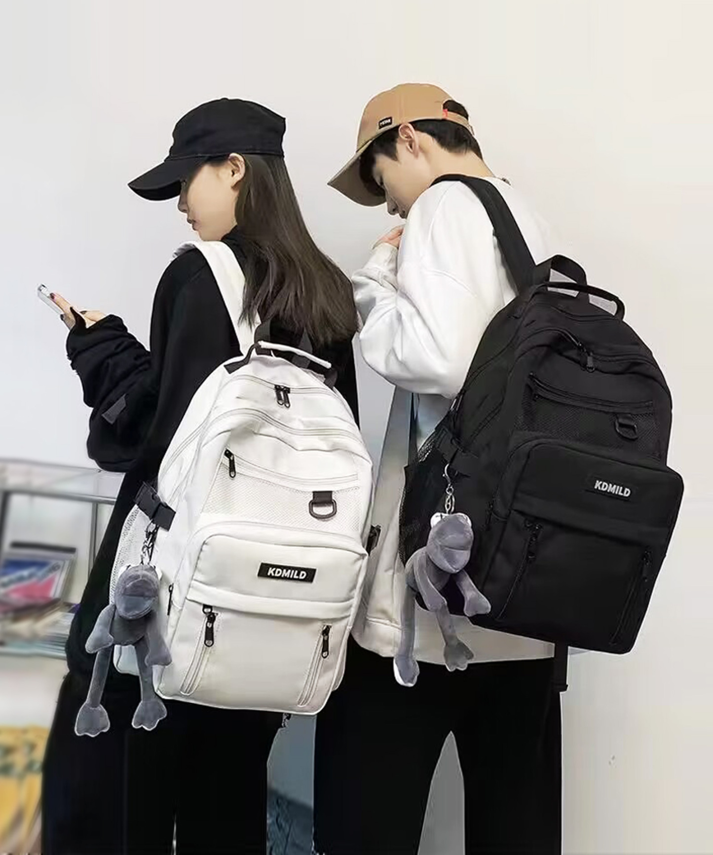 ★新入学応援！★可愛いキーホルダー付き★ リュック レディース リュックサック バックパック メンズ 男女兼用 ナイロン 大容量