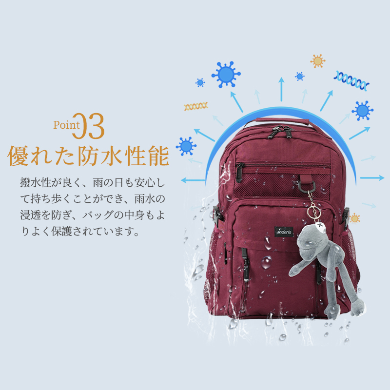 ★新入学応援！★可愛いキーホルダー付き★ リュック レディース リュックサック バックパック メンズ 男女兼用 ナイロン 大容量 6921