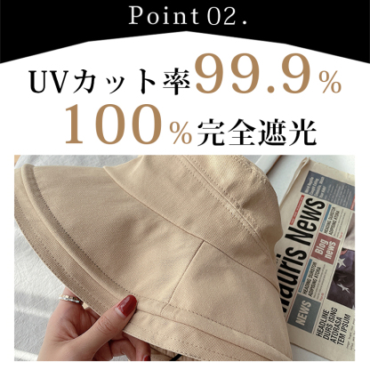 レディース帽子 UVカット つば広 日よけ 折りたたみ かぶる日傘 母の日 運動会 あご紐 小顔効果 完全遮光 洗える yfm1
