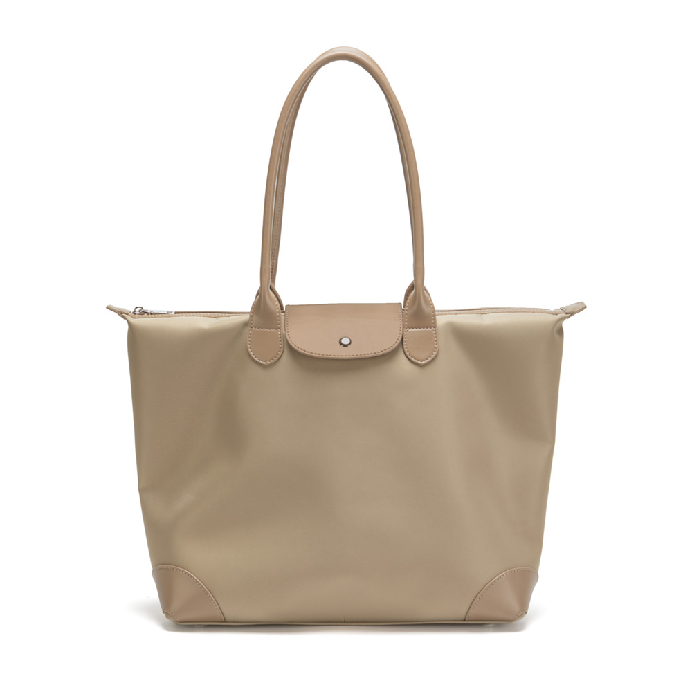 トートバッグ ナイロン 大容量 a4 軽量 通勤 防水 ファスナー 自立 通学 カジュアル 肩掛け ボストンバッグ 旅行 上品 シンプル