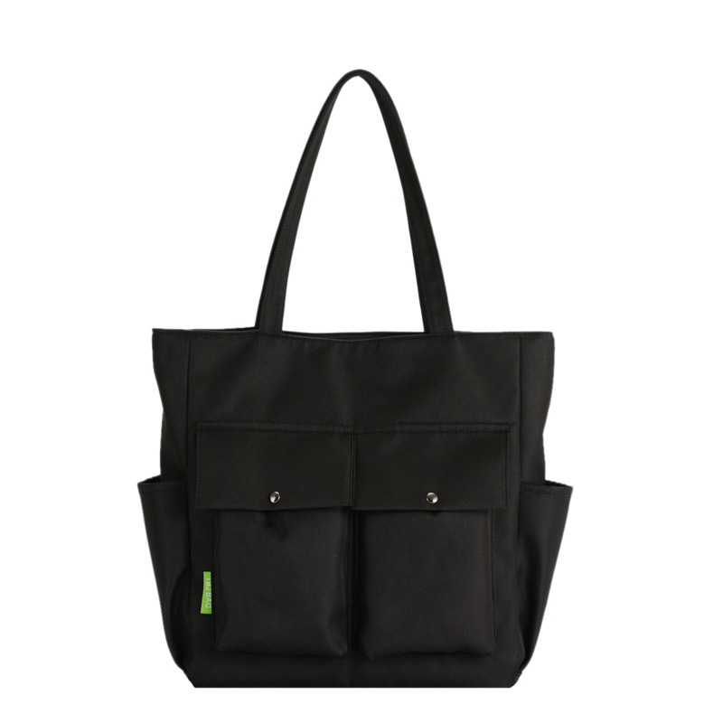 トートバッグ キャンバス ファスナー付き 通勤 通学 肩掛け トート マザーズバッグ 2way カジュアル 盗難防止 通勤バッグ 黒 軽い 