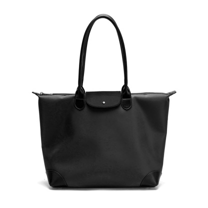 トートバッグ ナイロン 大容量 a4 軽量 通勤 防水 ファスナー 自立 通学 カジュアル 肩掛け ボストンバッグ 旅行 上品 シンプル