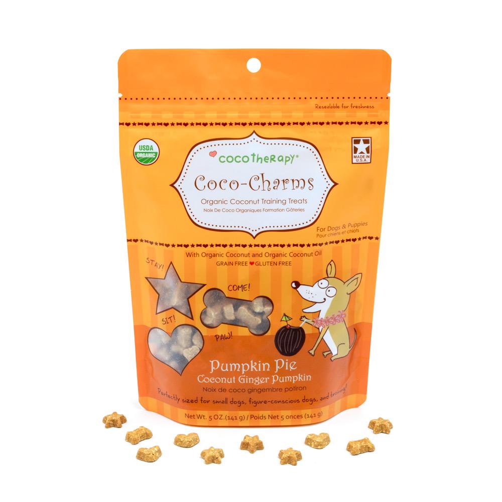 CocoTherapy Organic Coco-Charms Training Treats | Vegan Grain Gluten-Free Coconut Baked Treats For Dogs | Premium Pets Treats