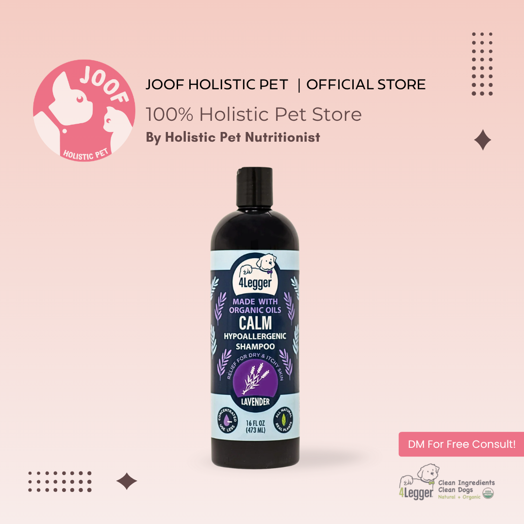 4Legger Calm Lavender Shampoo (16oz) Hypoallergenic Itchy Skin Relief Support for Dogs