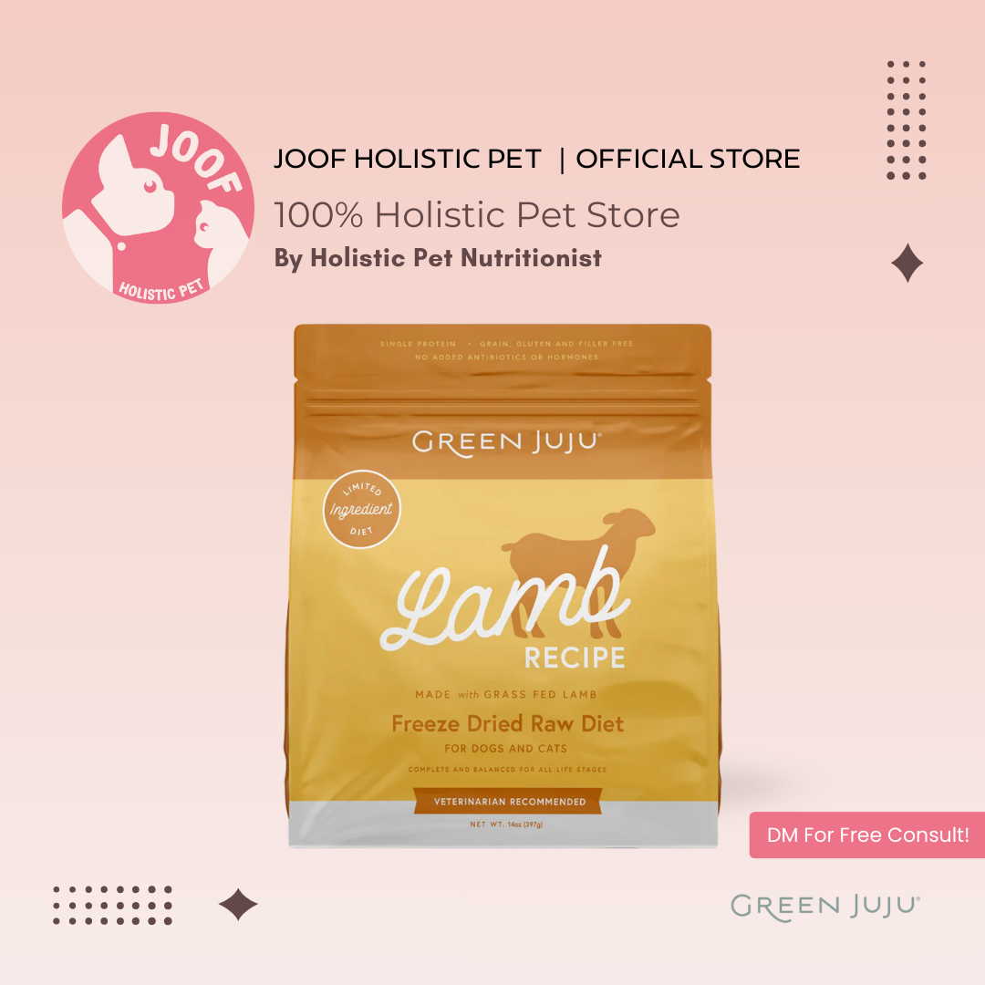 Green Juju Lamb (14oz) Freeze Dried Raw Single Protein Allergy Sensitive Diet for Dogs and Cats