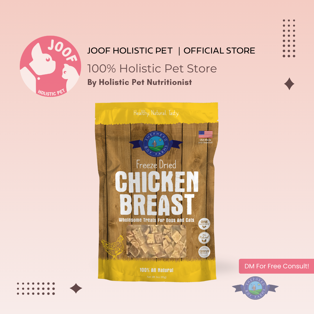 Shepherd Boy Farms Chicken Breast (3oz) Freeze Dried Single Ingredient Lean Treat for Dogs and Cats