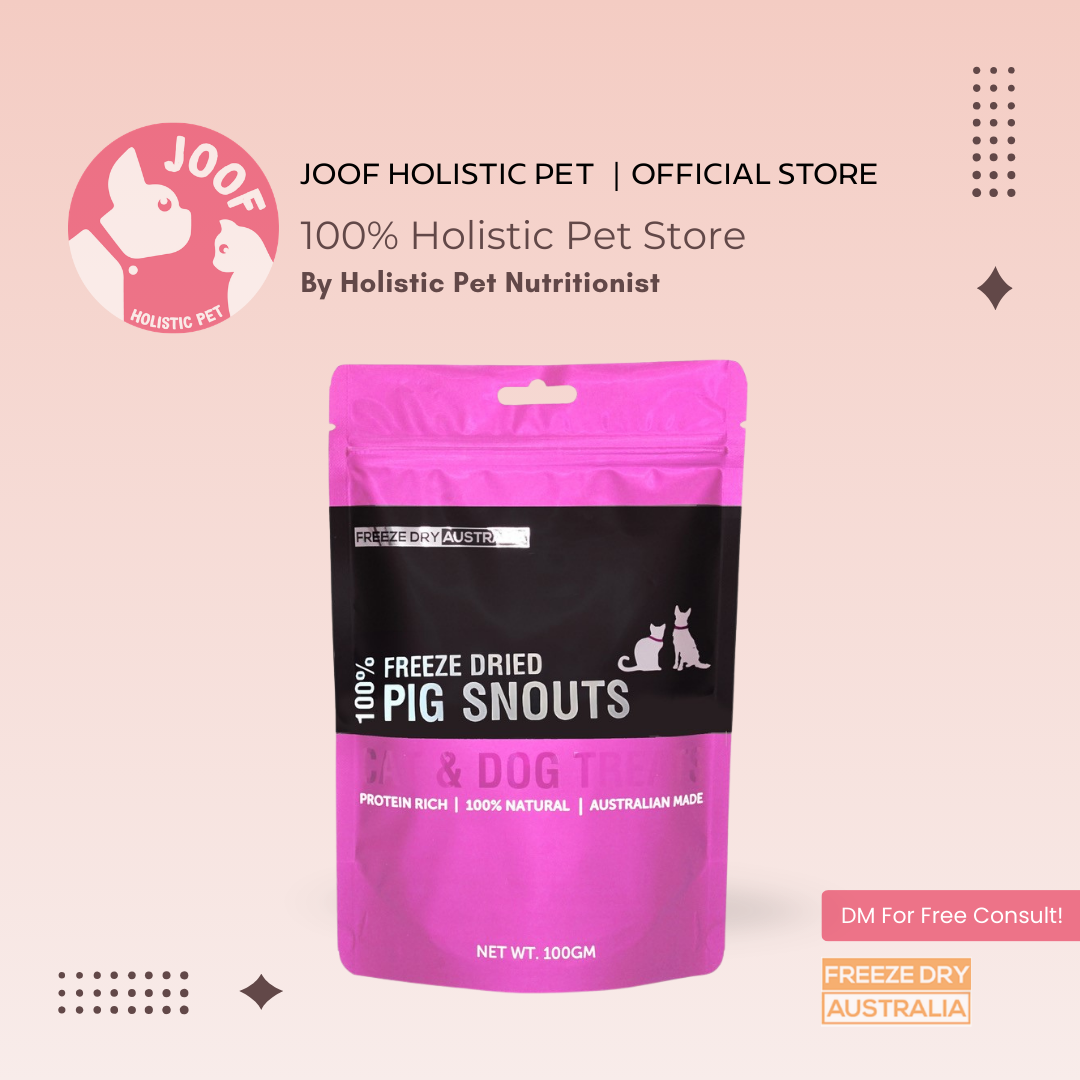 Freeze Dry Australia Pig Snouts (100g) Freeze Dried Dental Chew Collagen Rich Treat for Dogs and Cats