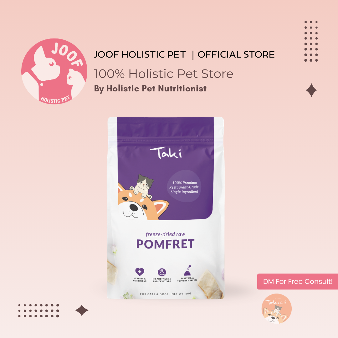 Taki Pets Pomfret (50g) Freeze Dried Omega 3 Skin Coat Treat for Dogs and Cats