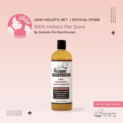 4Legger Cedar Peppermint Shampoo (16oz & 1 Gallon) Healthy Skin Coat Support for Dogs
