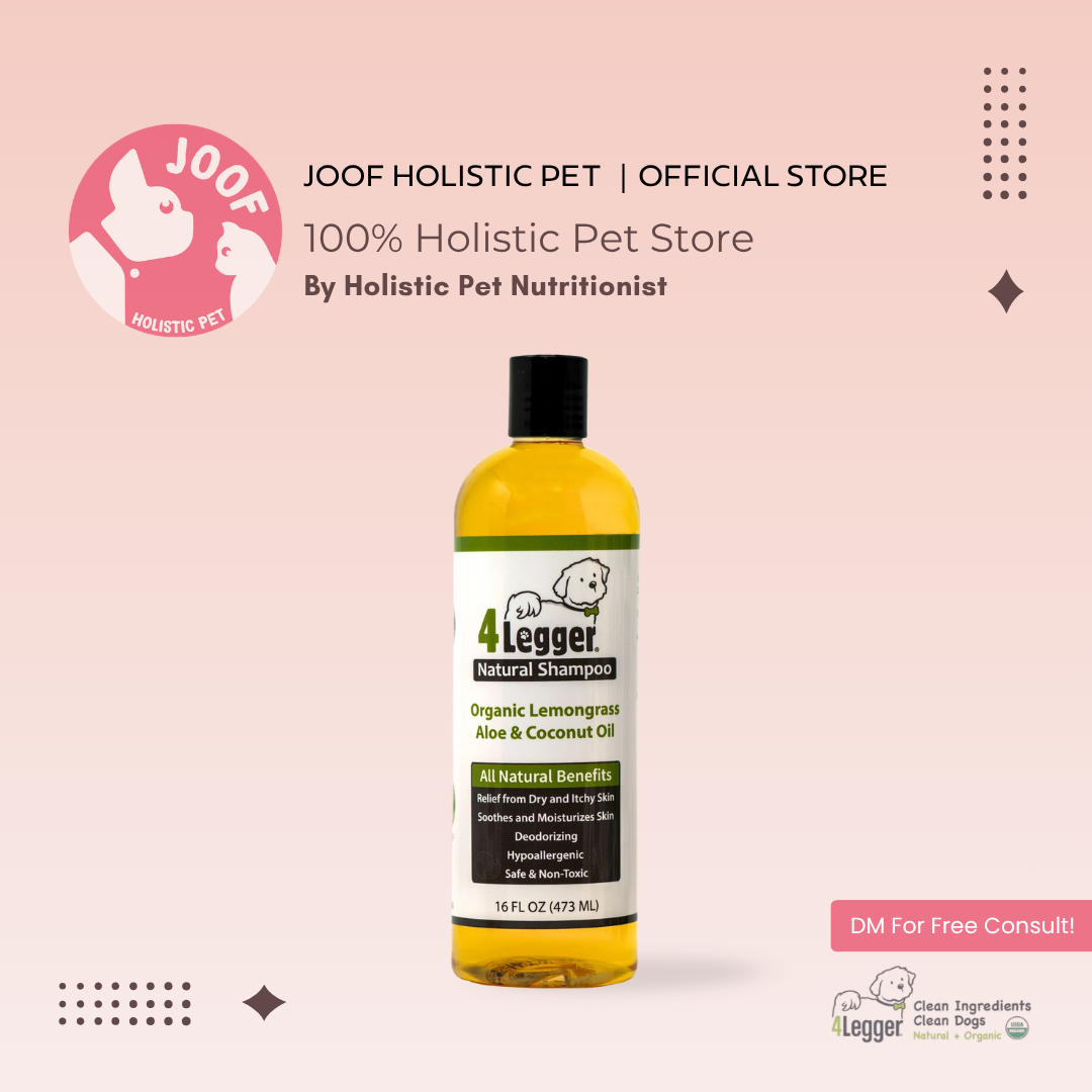 4Legger Lemongrass Aloe Shampoo (16oz & 1 Gallon) Anti Flea Tick Dry Dandruff Support for Dogs & Cats