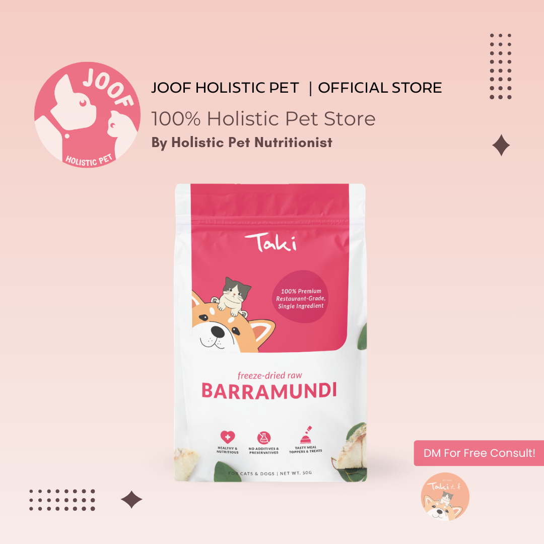 Taki Pets Barramundi (50g) Freeze Dried Omega 3 Skin Coat Treat for Dogs and Cats