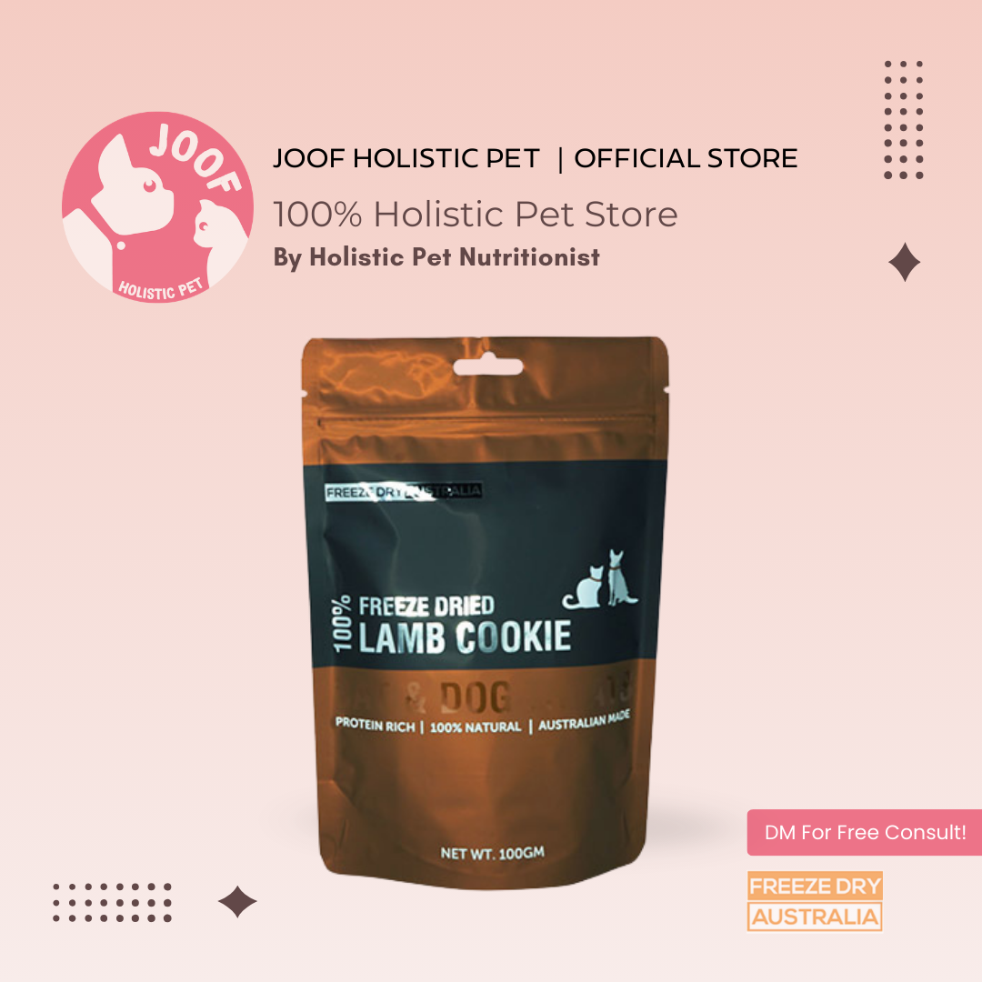 Freeze Dry Australia Lamb Cookies (100g) Novel Protein Allergy Friendly Treats for Dogs and Cats