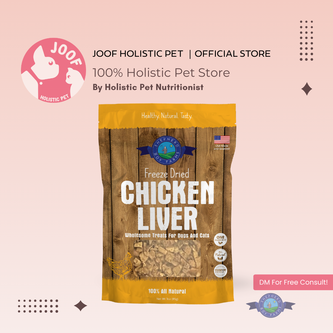 Shepherd Boy Farms Chicken Liver (3oz) Freeze Dried Organ Training Treat for Dogs and Cats