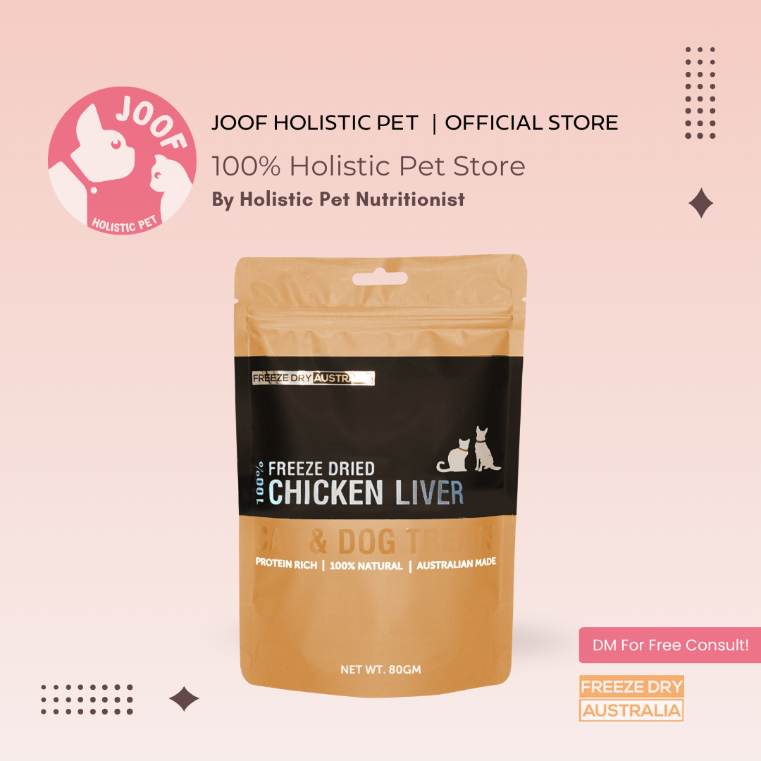 Freeze Dry Australia Chicken Liver (80g) Freeze Dried Organ Training Treat for Dogs and Cats
