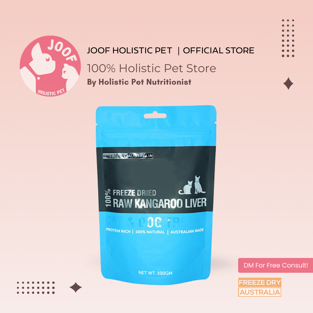 Freeze Dry Australia Kangaroo Liver (100g) Freeze Dried Organ Training Treats for Dogs and Cats