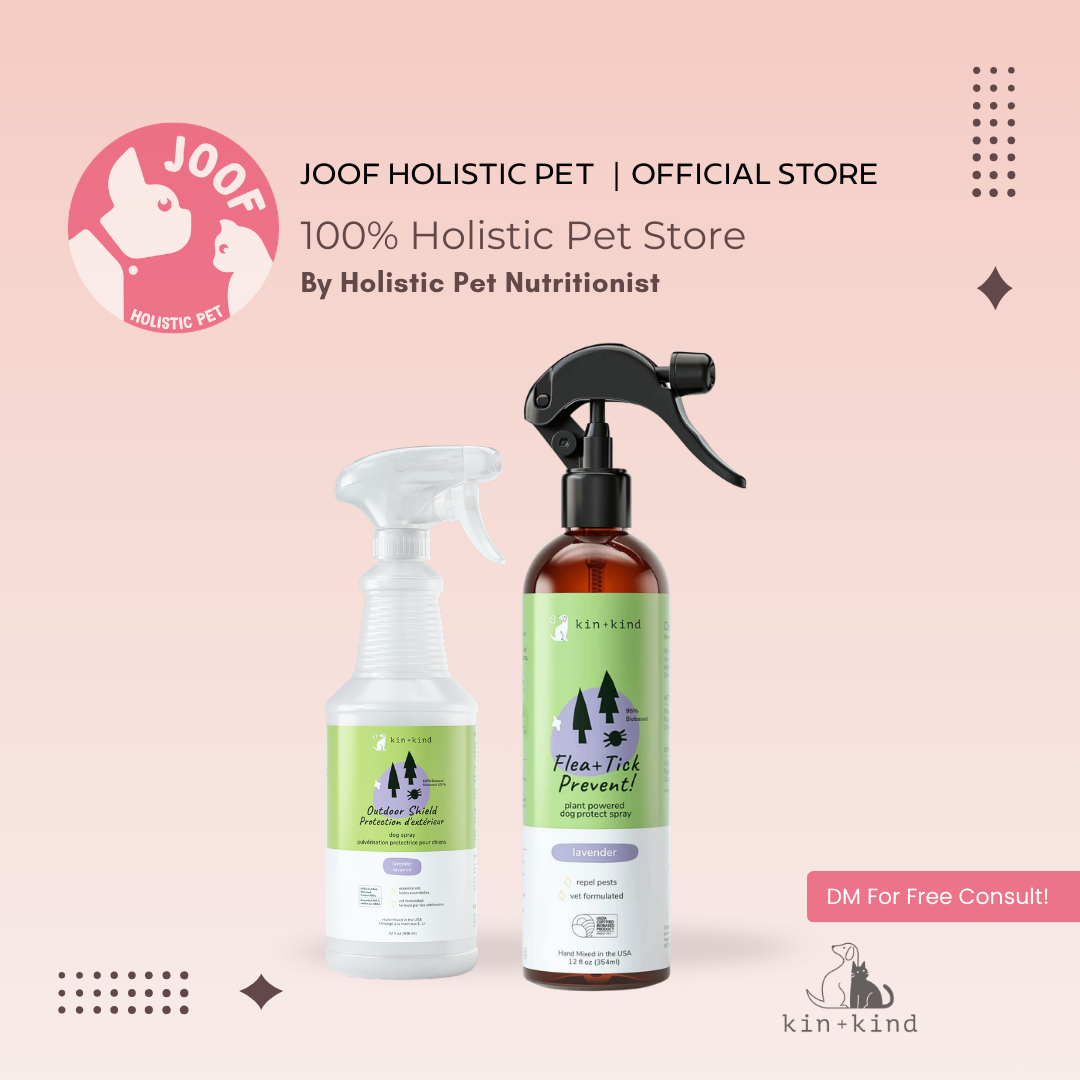 Kin and Kind Flea and Tick Spray Lavender (12oz & 32oz) Natural Flea Tick Mosquito Repellent Spray for Dogs