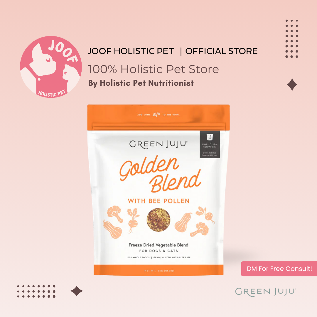 Green Juju Golden Blend Bee Pollen (1.75oz & 5.5oz) Allergy Immune Support Meal Topper for Dogs and Cats