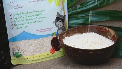 CocoTherapy Organic Cat Hairball Plus | Hairball Digestive Fiber Support | Holistic Healthcare for Cats