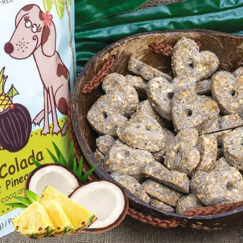 CocoTherapy Organic Pure Hearts Cookies | Vegan Grain Gluten Free Coconut Baked Treats For Dogs | Premium Pets Treats
