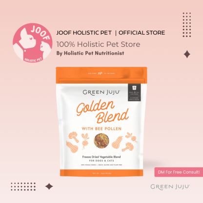 Green Juju Golden Blend Bee Pollen (1.75oz & 5.5oz) Allergy Immune Support Meal Topper for Dogs and Cats